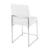 Fuji - High Back Dining Chair - Velvet Seat And Stainless Steel (Set of 2)