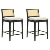 Tobias - Coastal Modern Wood Bar Height Kitchen Bar Stool