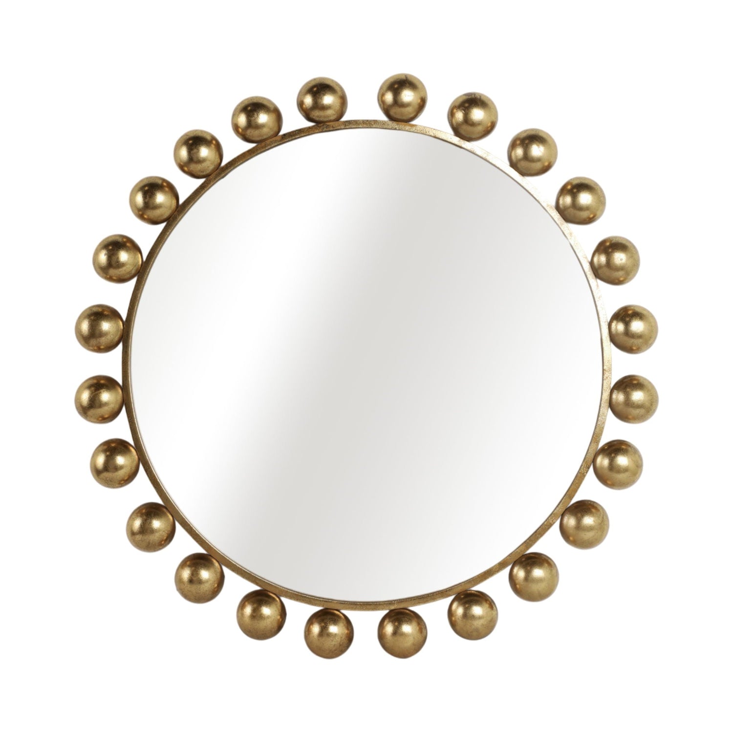 Metal Round Mirror 42" - Gold