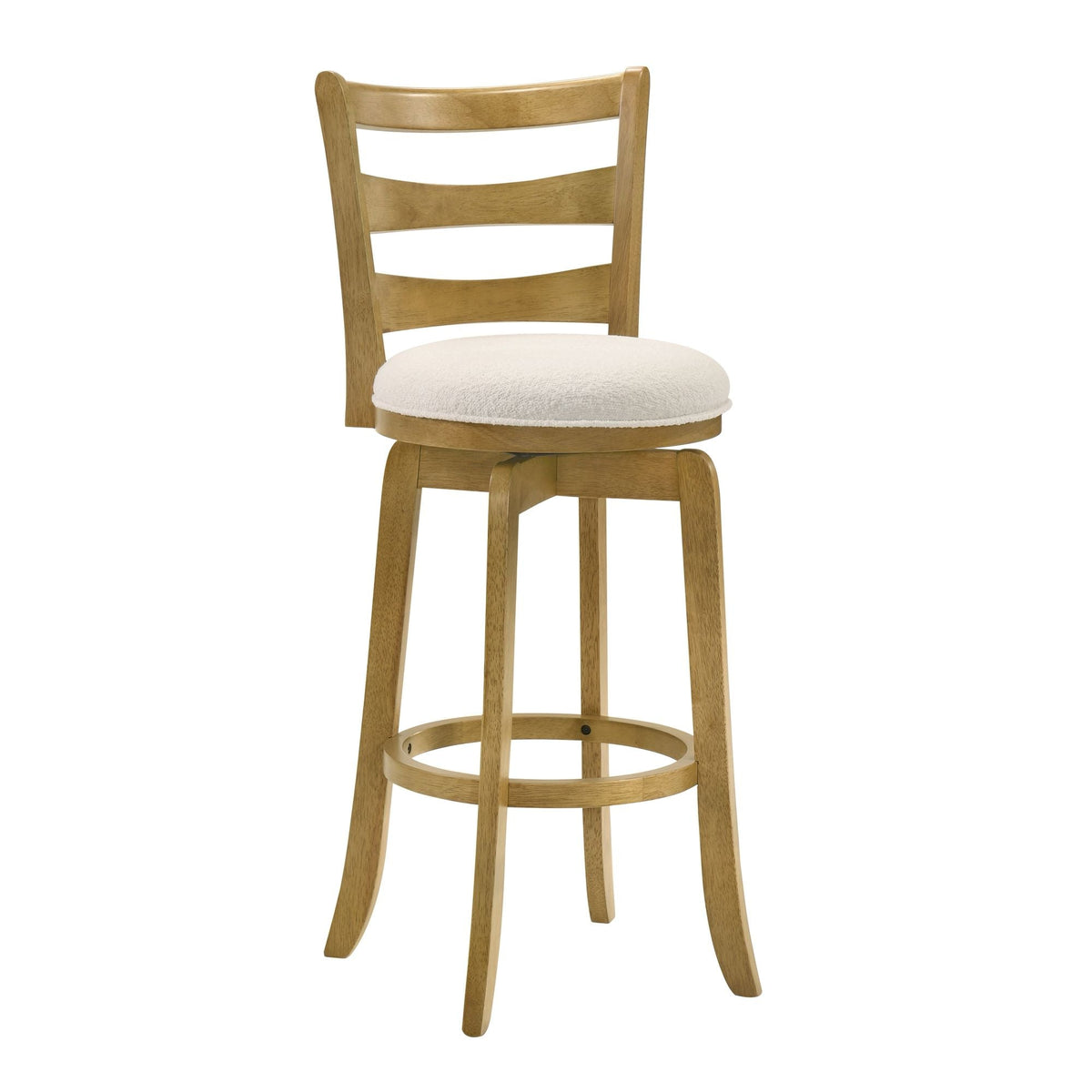 Melindra - Modern Farmhouse Swivel Wood Bar Height Kitchen Bar Stool