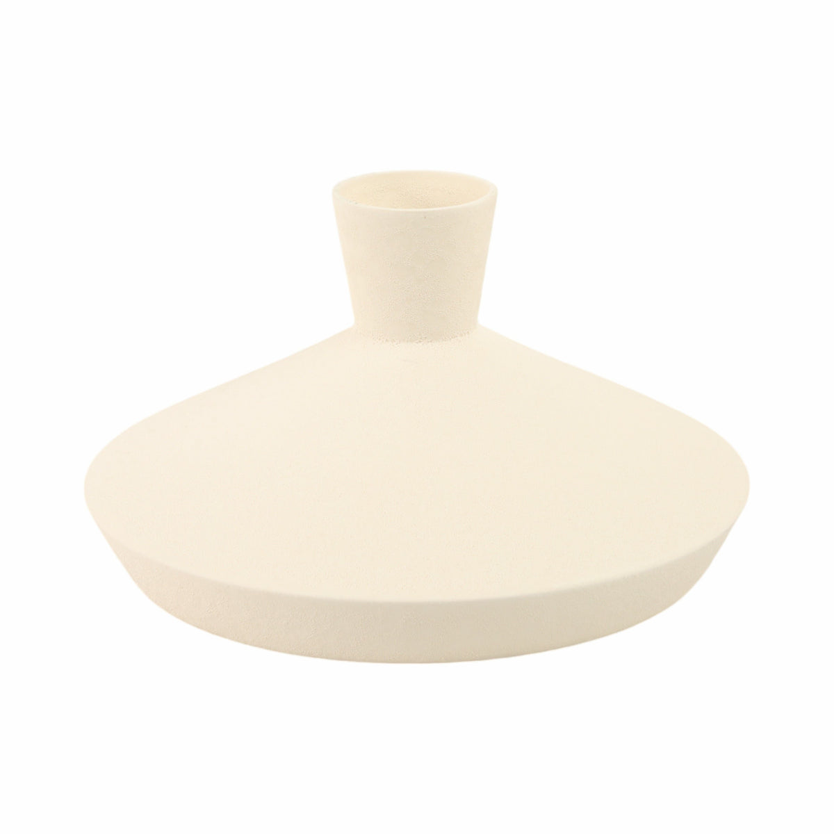 Evora Short And Wide Portugal Vase - Beige