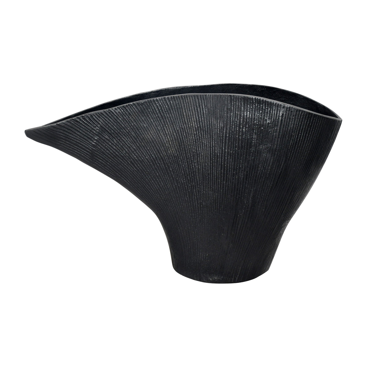 Metal 18" Corinth Large Vase - Black