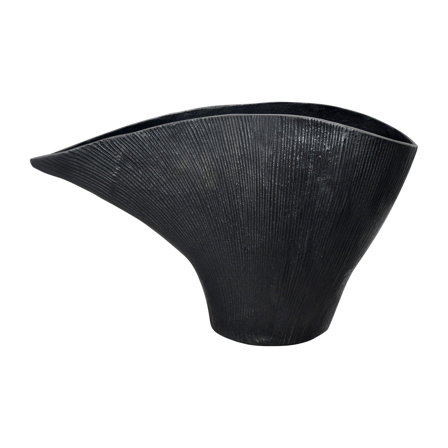 Metal 18" Corinth Large Vase - Black