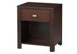 RV2681 Riva One Drawer Nightstand In Chocolate Brown
