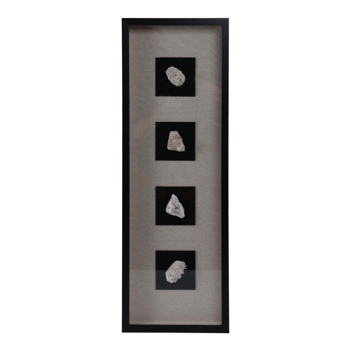 Vitre Crystal Cluster Shadowbox Art - Gray