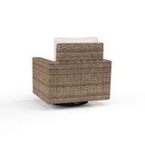 Havana - Swivel Club Rocker, With Self Welt - Canvas Flax / Dark Brown