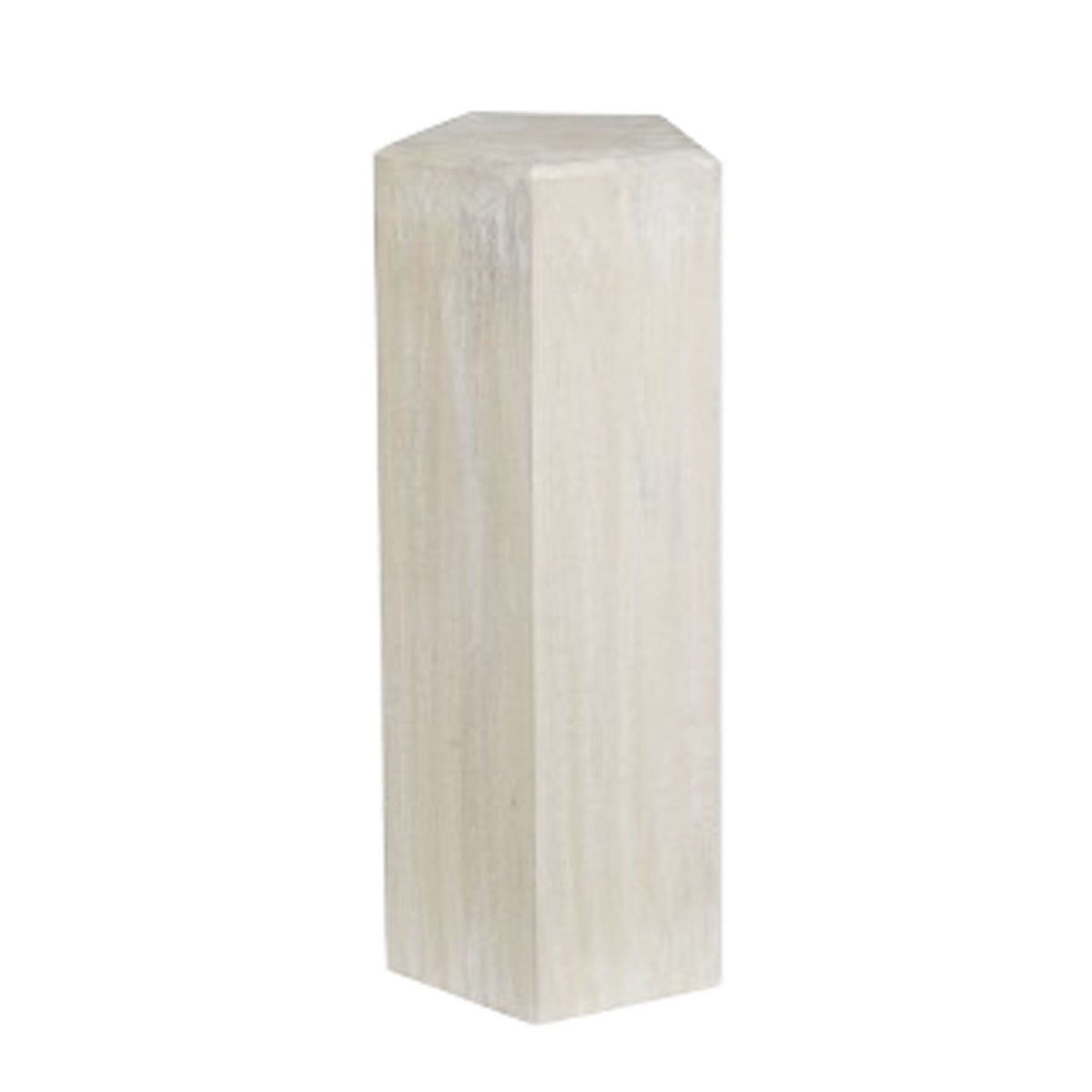 Novus Large Wood Pedestal - Ivory / Beige