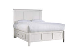 4NA4D4 Paragon Four Drawer Wood Storage Bed In White