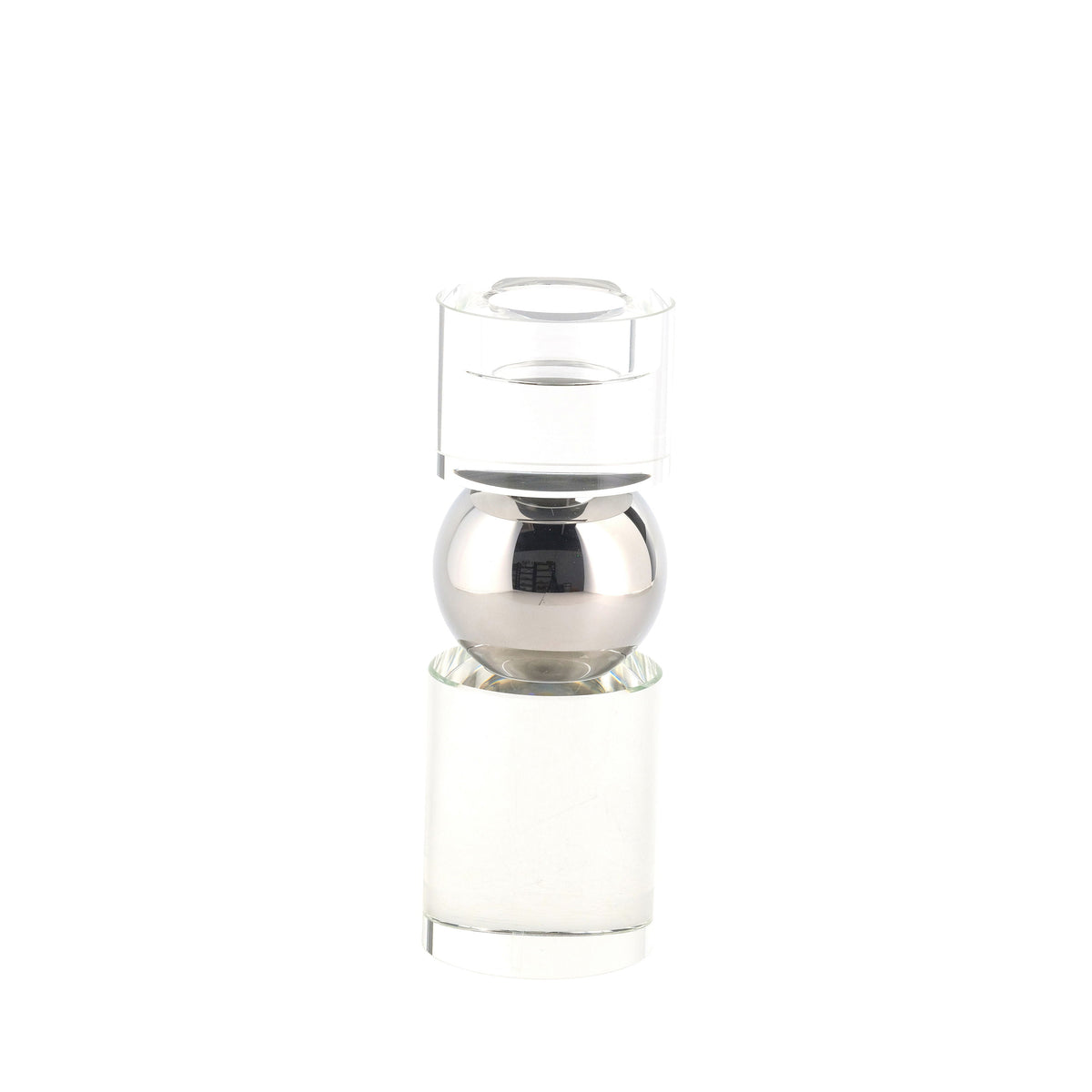 8" Marla Small Crystal Candlestick - Clear / Frost