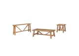 8W6821 Harby Reclaimed Wood Rectangular Coffee Table In Rustic Tawny