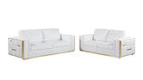 1130 - Top Grain Italian Leather Living Room Set