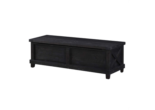 7YC993 Yosemite Solid Wood Blanket Box In Cafe
