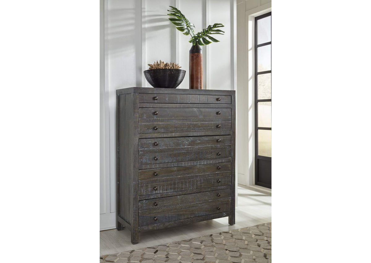 8TR984A Townsend Solid Wood Five Drawer Chest In Gunmetal (2024)