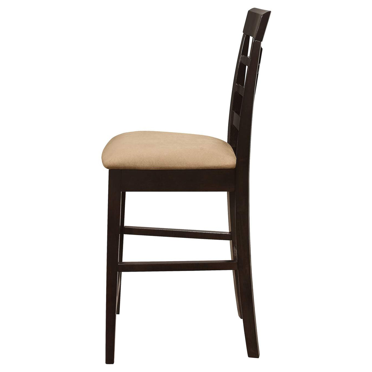 100209 Gabriel Lattice Back Counter Chair Cappuccino (Set of 2)