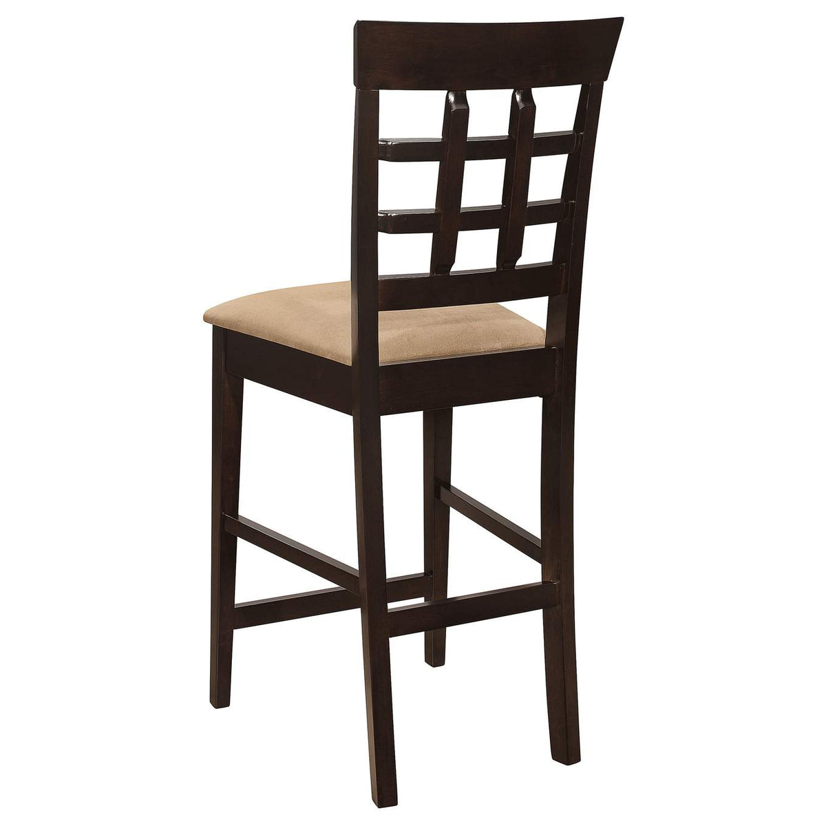 100209 Gabriel Lattice Back Counter Chair Cappuccino (Set of 2)