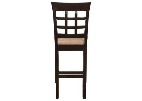 100209 Gabriel Lattice Back Counter Chair Cappuccino (Set of 2)
