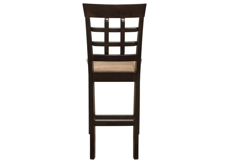 100209 Gabriel Lattice Back Counter Chair Cappuccino (Set of 2)