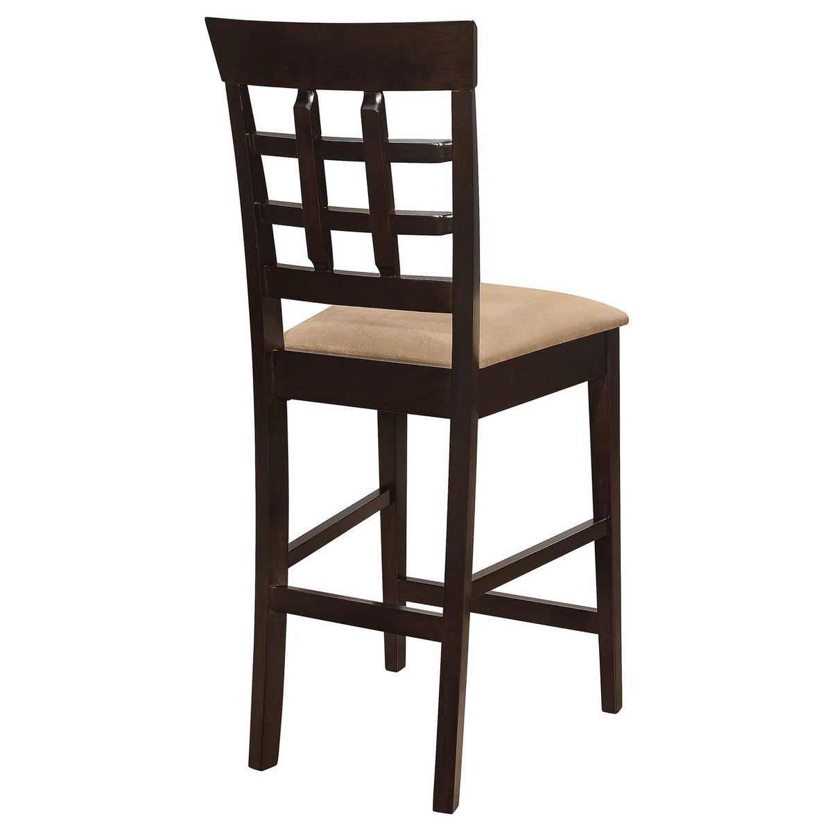 100209 Gabriel Lattice Back Counter Chair Cappuccino (Set of 2)