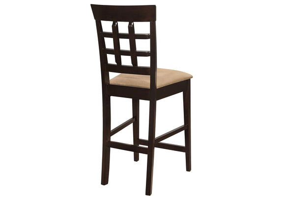 100209 Gabriel Lattice Back Counter Chair Cappuccino (Set of 2)