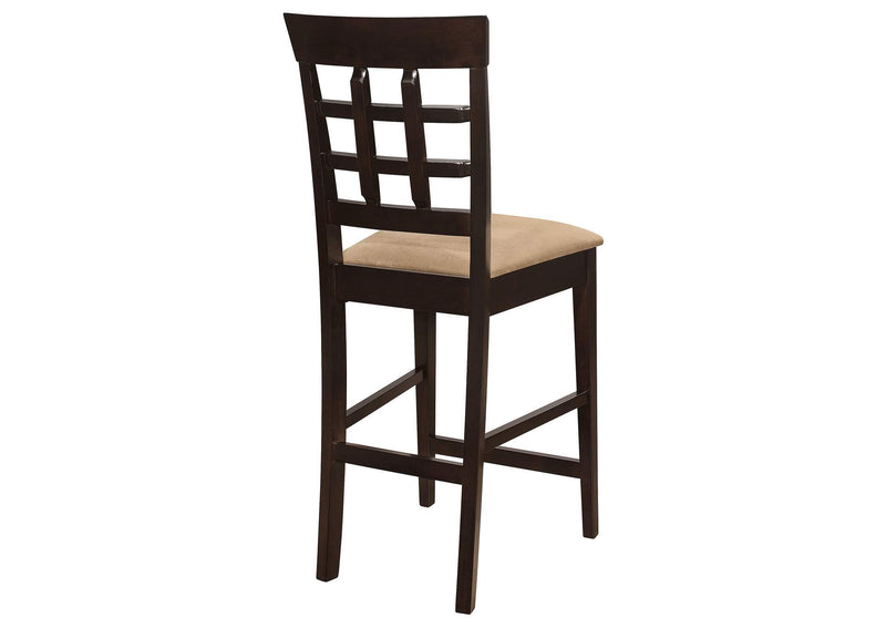 100209 Gabriel Lattice Back Counter Chair Cappuccino (Set of 2)