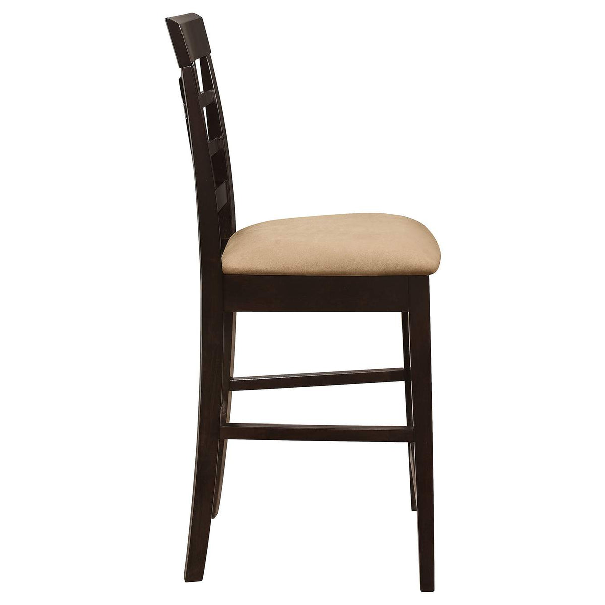 100209 Gabriel Lattice Back Counter Chair Cappuccino (Set of 2)