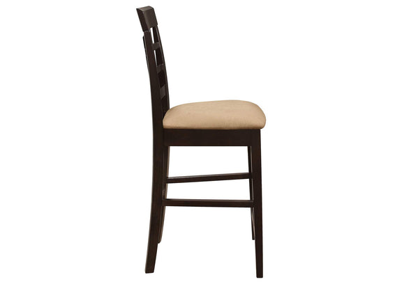 100209 Gabriel Lattice Back Counter Chair Cappuccino (Set of 2)