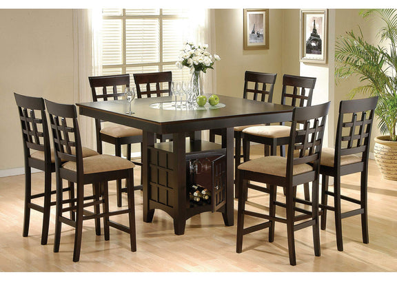 100209 Gabriel Lattice Back Counter Chair Cappuccino (Set of 2)