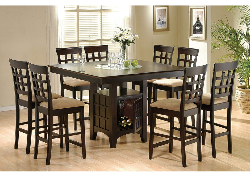 100209 Gabriel Lattice Back Counter Chair Cappuccino (Set of 2)