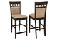 100219 Gabriel Closed Back Counter Chair Cappuccino (Set of 2)