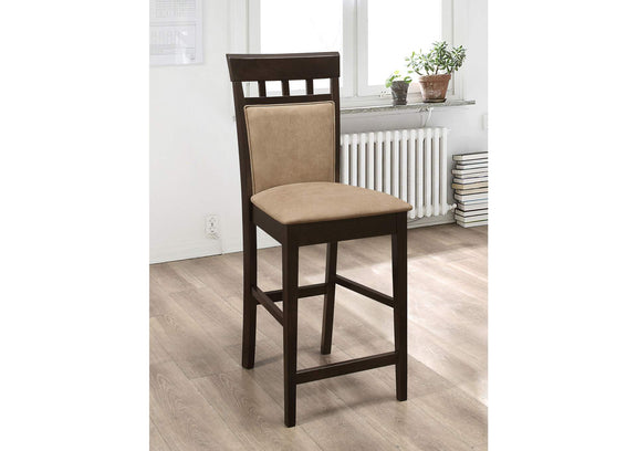100219 Gabriel Closed Back Counter Chair Cappuccino (Set of 2)