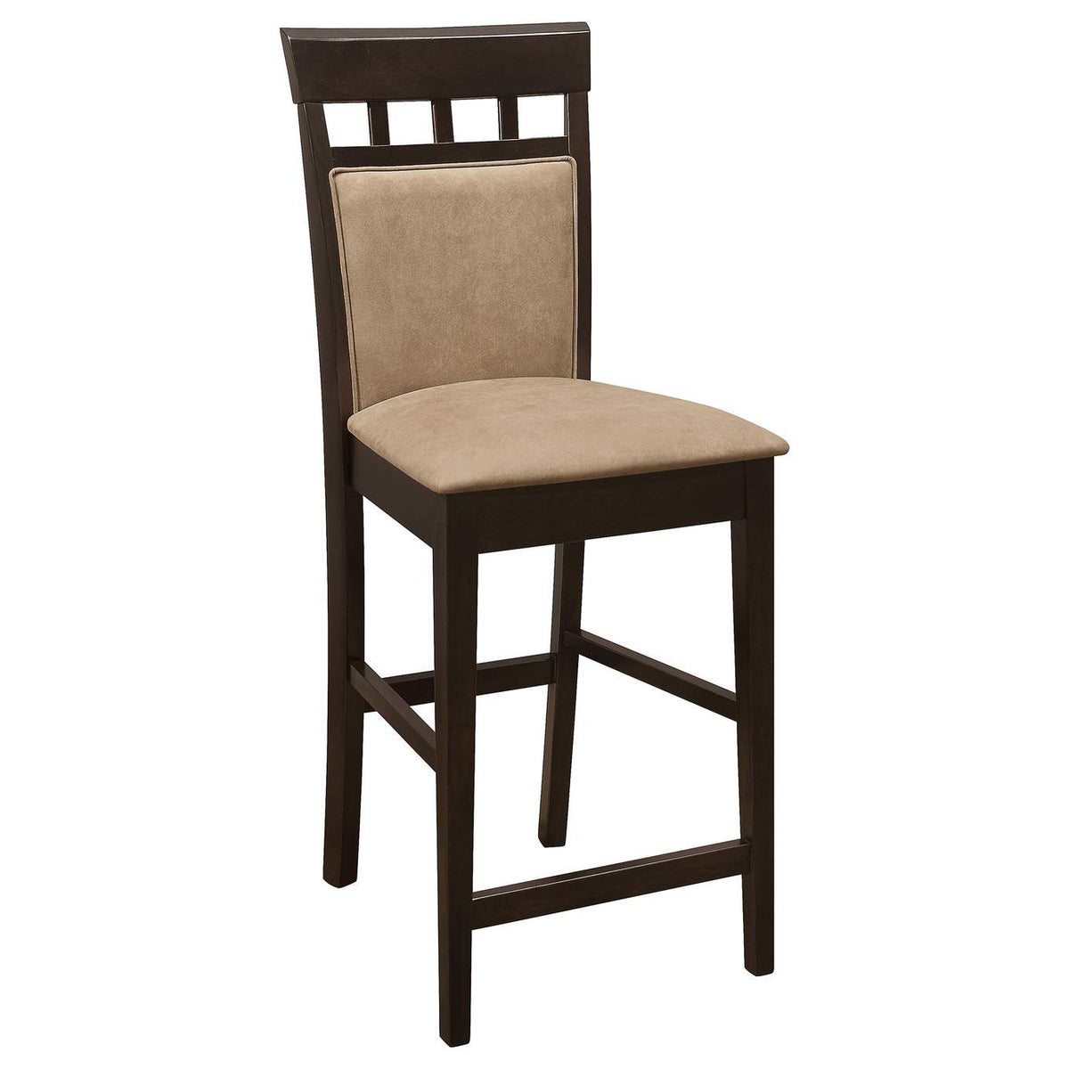 100219 Gabriel Closed Back Counter Chair Cappuccino (Set of 2)
