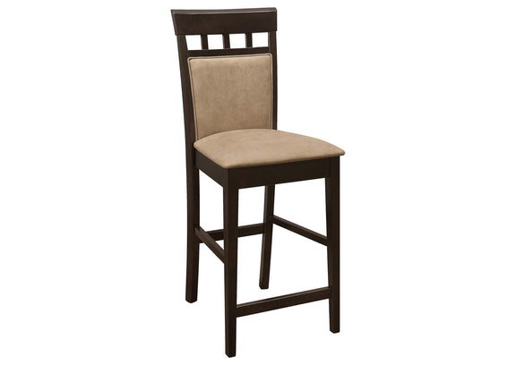 100219 Gabriel Closed Back Counter Chair Cappuccino (Set of 2)