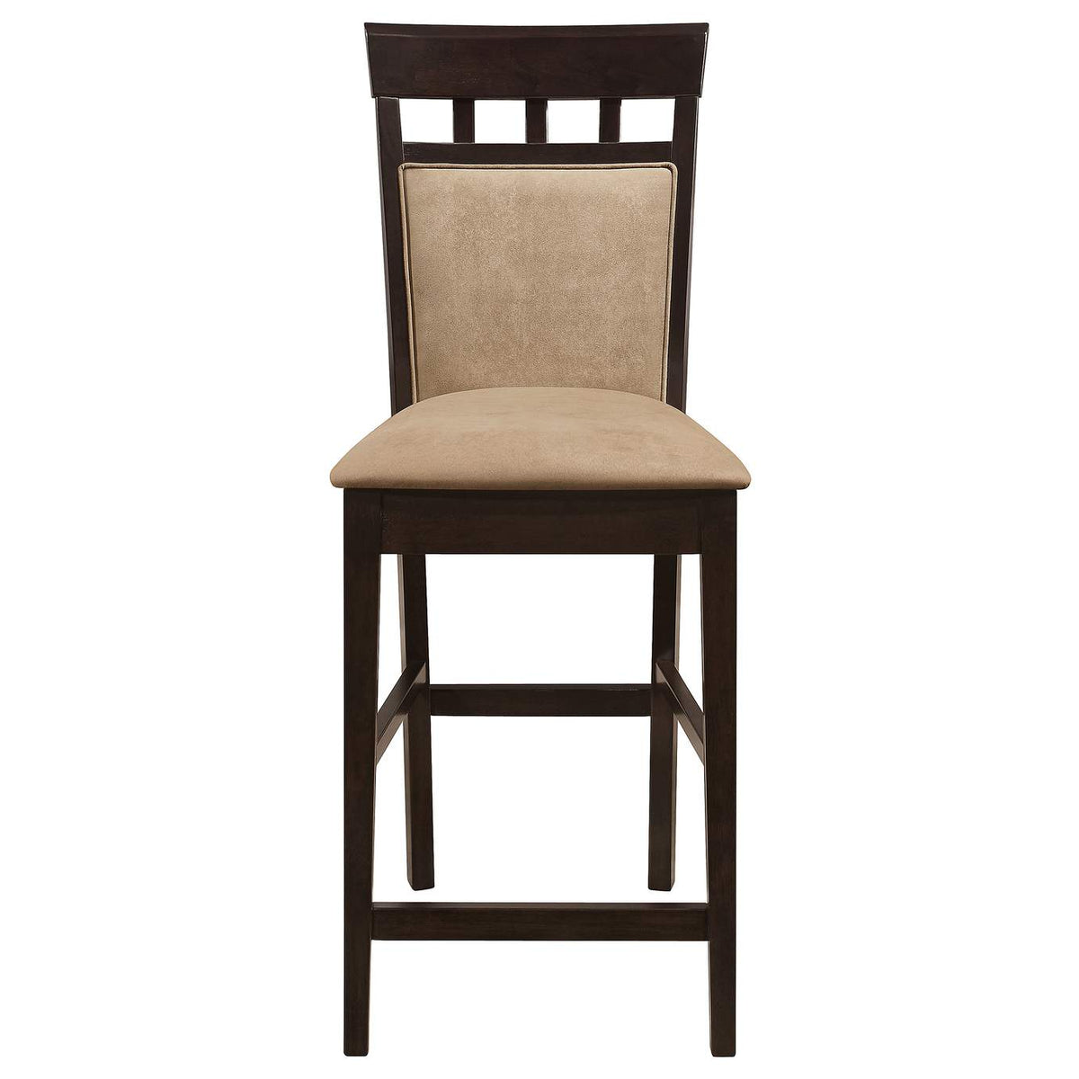 100219 Gabriel Closed Back Counter Chair Cappuccino (Set of 2)