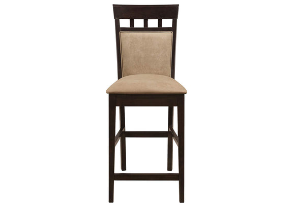 100219 Gabriel Closed Back Counter Chair Cappuccino (Set of 2)
