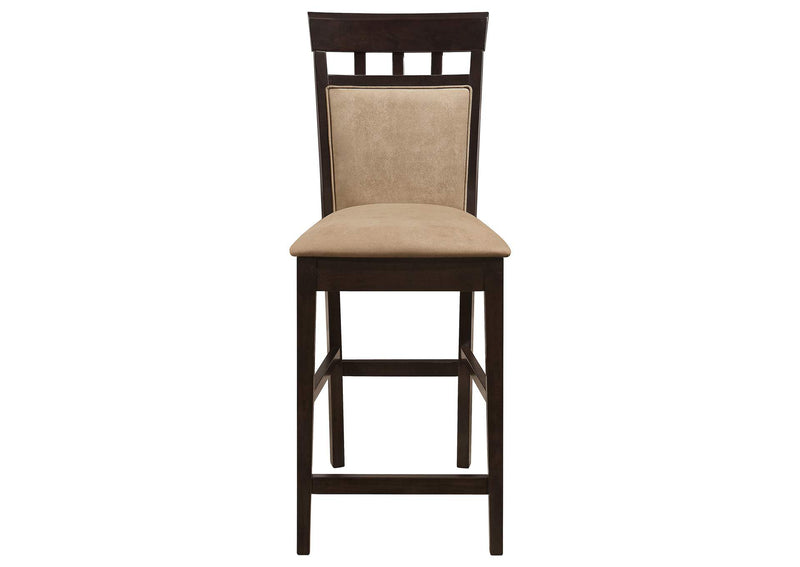 100219 Gabriel Closed Back Counter Chair Cappuccino (Set of 2)
