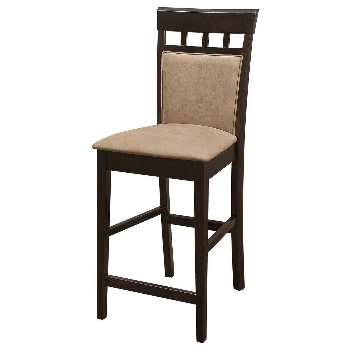 100219 Gabriel Closed Back Counter Chair Cappuccino (Set of 2)