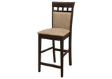 100219 Gabriel Closed Back Counter Chair Cappuccino (Set of 2)