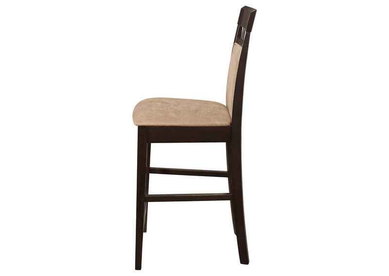 100219 Gabriel Closed Back Counter Chair Cappuccino (Set of 2)