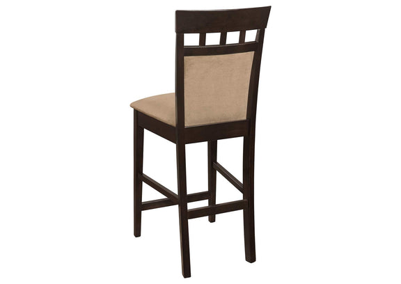 100219 Gabriel Closed Back Counter Chair Cappuccino (Set of 2)