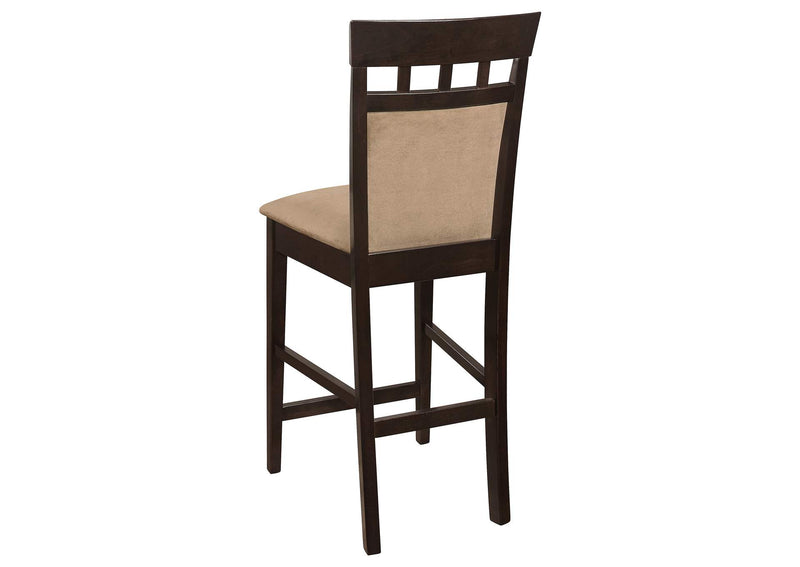 100219 Gabriel Closed Back Counter Chair Cappuccino (Set of 2)