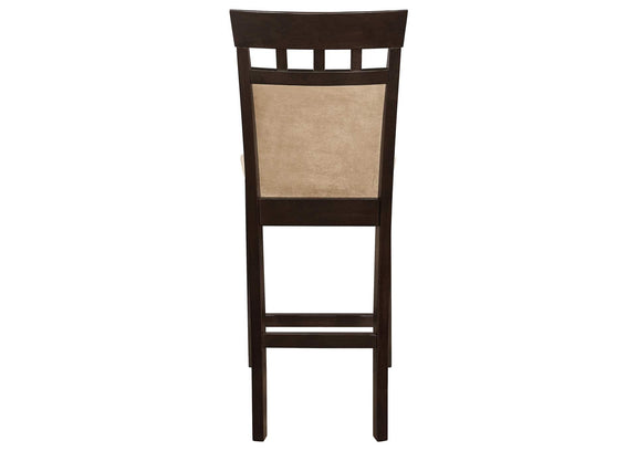 100219 Gabriel Closed Back Counter Chair Cappuccino (Set of 2)