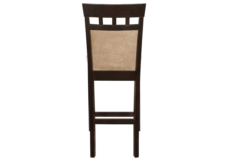 100219 Gabriel Closed Back Counter Chair Cappuccino (Set of 2)
