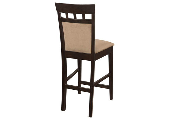 100219 Gabriel Closed Back Counter Chair Cappuccino (Set of 2)