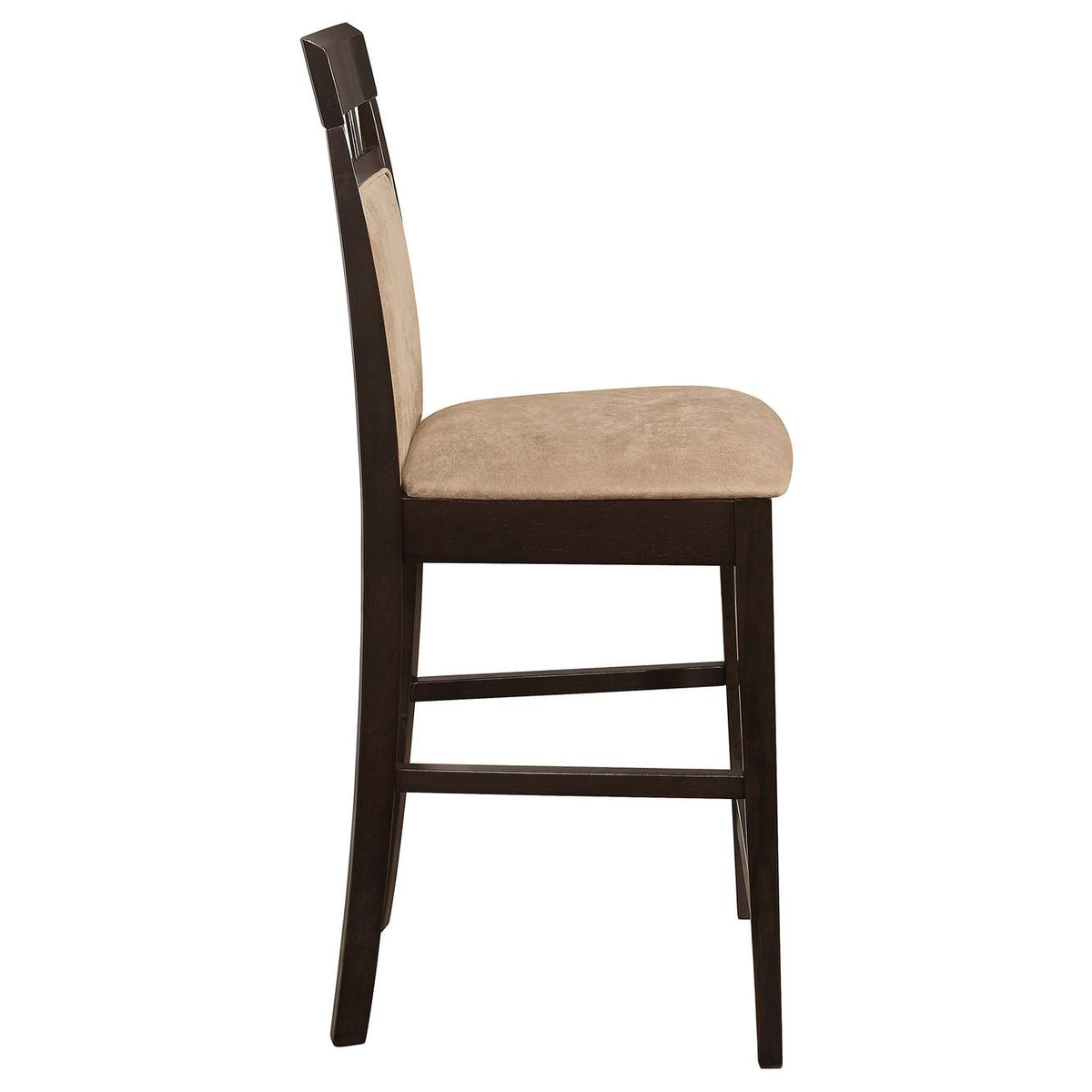 100219 Gabriel Closed Back Counter Chair Cappuccino (Set of 2)