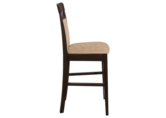 100219 Gabriel Closed Back Counter Chair Cappuccino (Set of 2)
