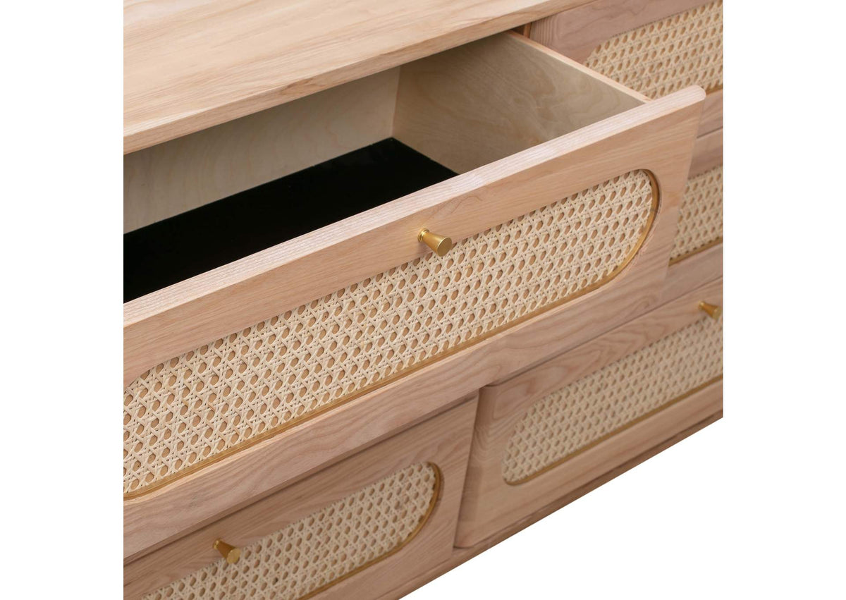 TOV-B44160 Carmen Cane 6 Drawer Dresser