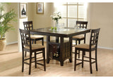 Gabriel 5-piece Square Counter Height Dining Set Cappuccino