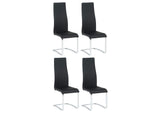 100515BLK Montclair Upholstered Dining Side Chair Black (Set of 4)