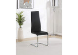 100515BLK Montclair Upholstered Dining Side Chair Black (Set of 4)