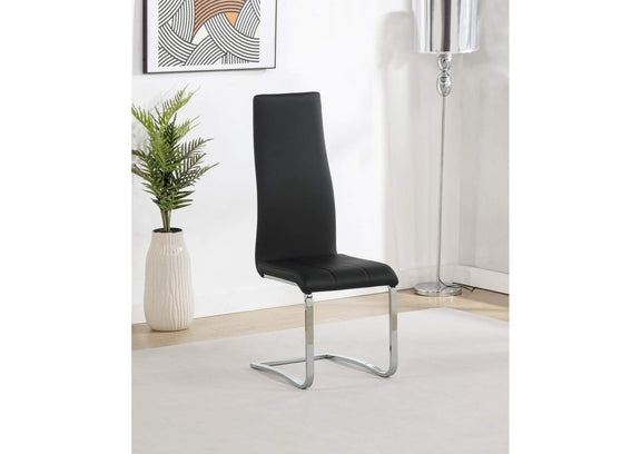 100515BLK Montclair Upholstered Dining Side Chair Black (Set of 4)